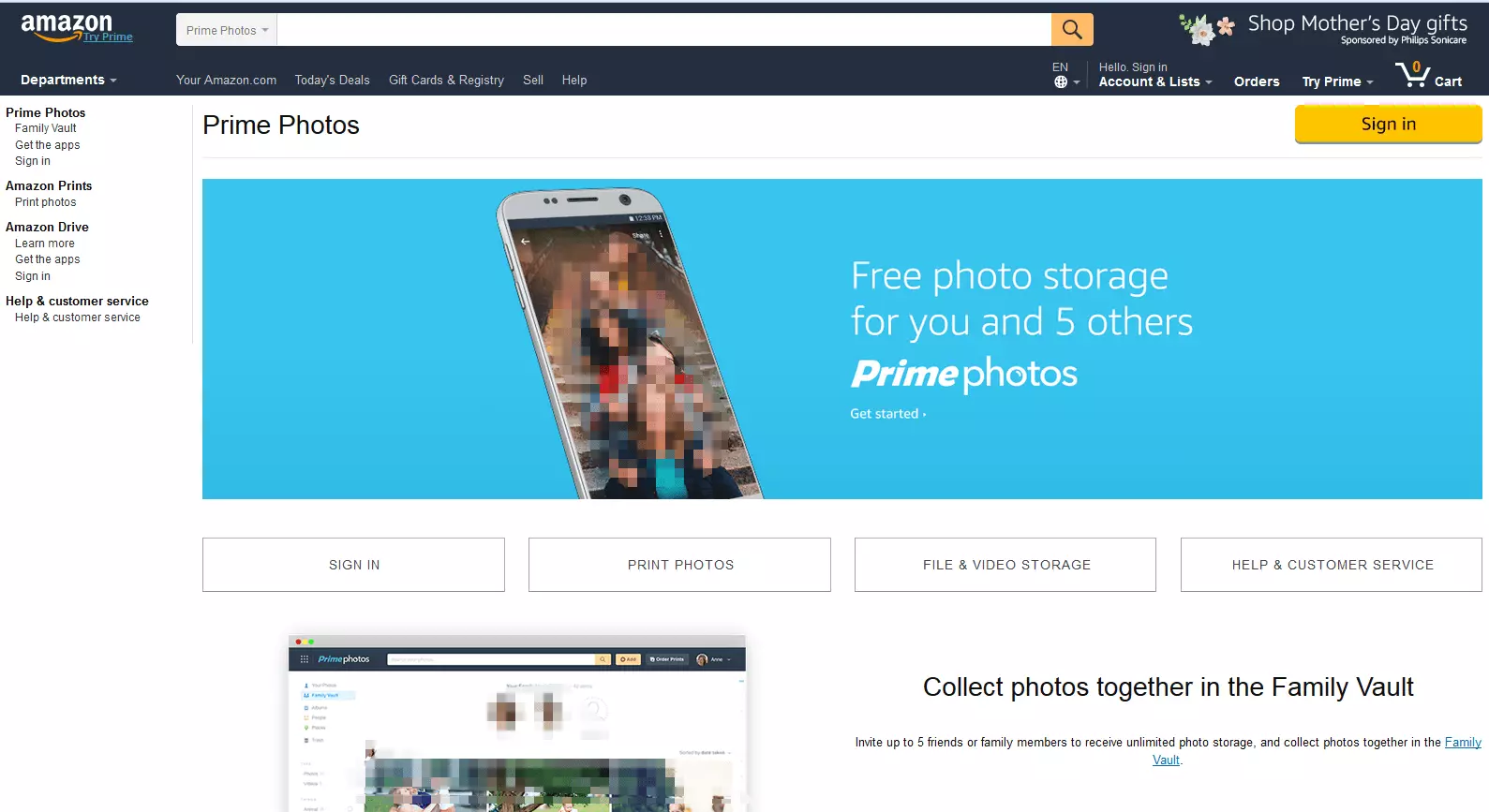 Immagine: Screenshot di Amazon Prime Photos